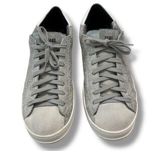 P448 John Sneakers 40/9 Silver Glitter Leopard Luxe Streetwear Statement